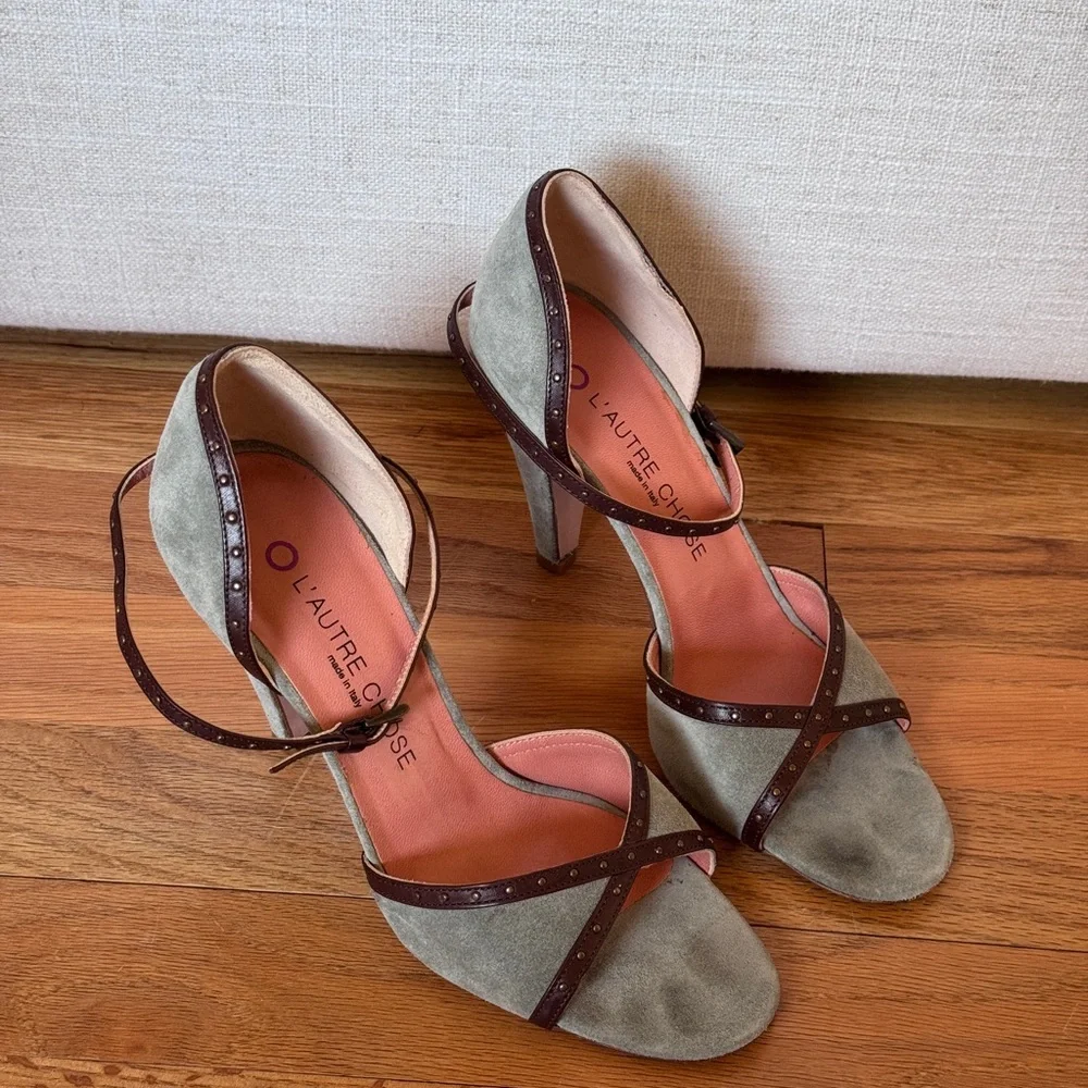 L'auture‎ Chose women's suede gray heels Size 36